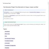 Text Generator Plugin