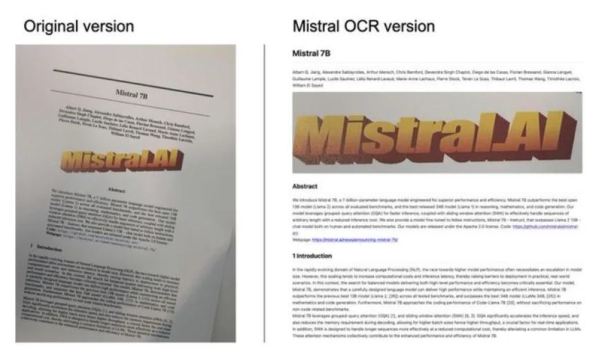Mistral AI Unveils "Mistral OCR": A Game-Changer in Document Understanding