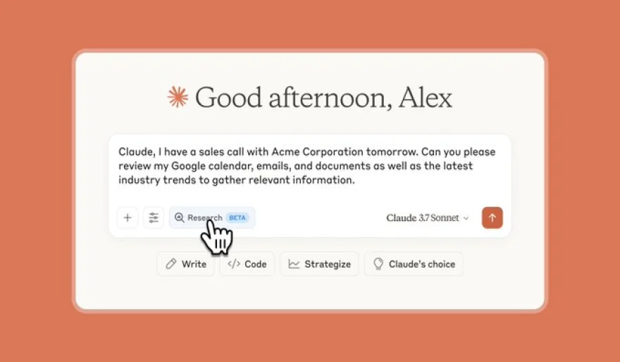 Claude Gets Smarter: Research + Google Workspace Integration Launched