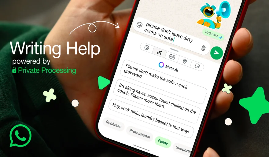 WhatsApp Adds AI Writing Help to Rephrase Your Messages