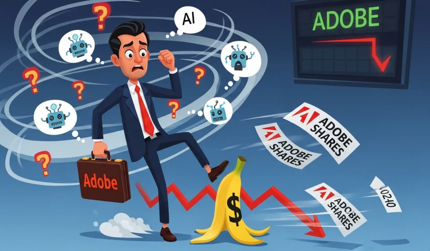 Adobe Shares Fall as CEO Exit Stirs AI Strategy Uncertainty