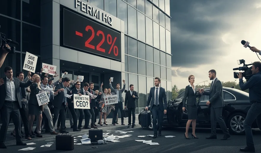 Chaos at Fermi: CEO & CFO Exit Sparks 22% Crash in AI Nuclear Bet