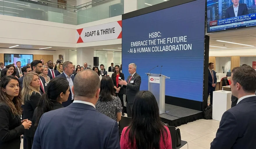 Don't fight AI, HSBC CEO tells staff as banks begin job cuts
