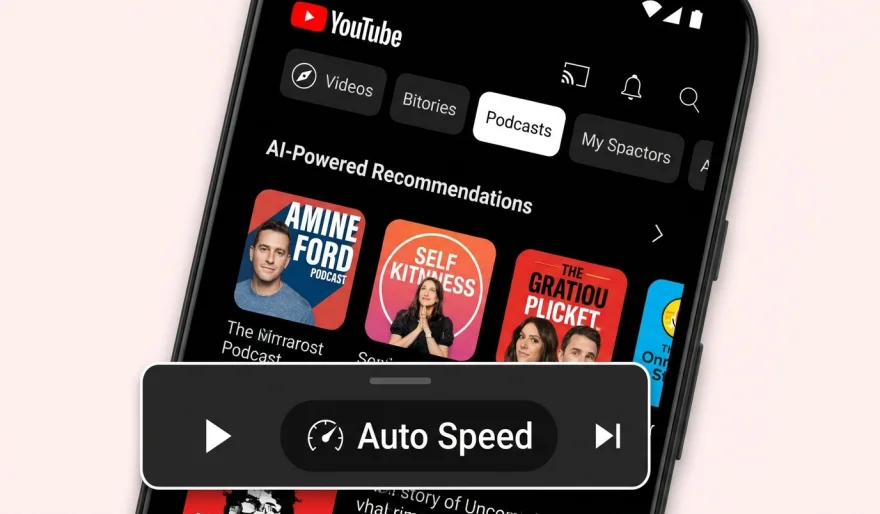 YouTube adds new podcast features, including an AI recommendation tool and ‘Auto speed’