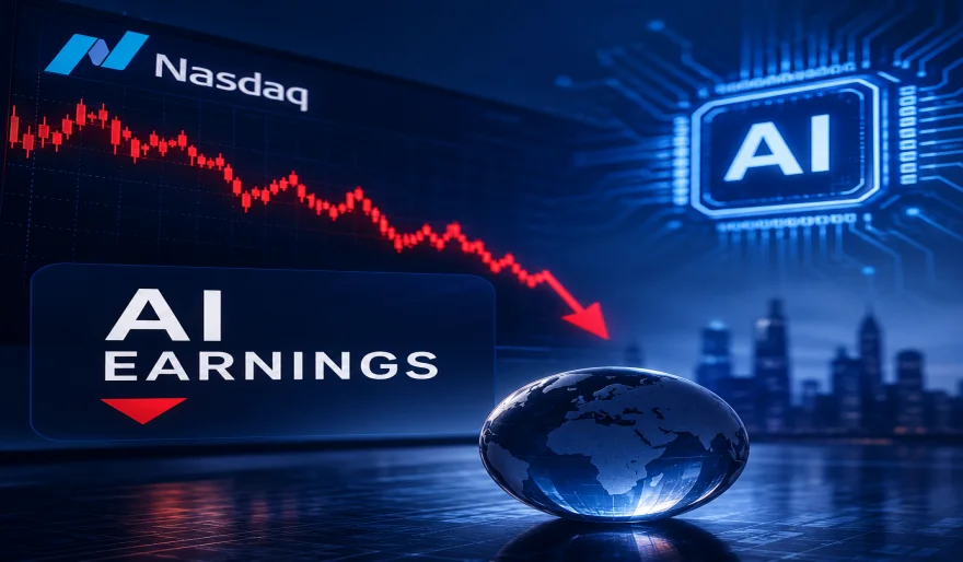 Nasdaq Futures Slip as AI Earnings Anxiety Grips Wall Street